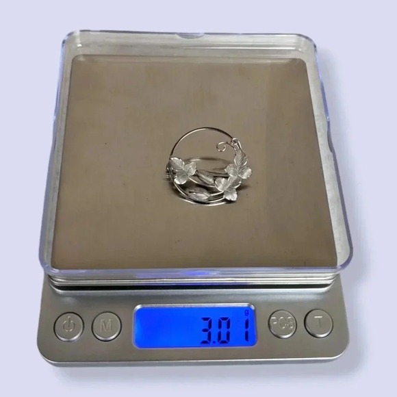 🍁Vintage Bond Boyd Sterling Floral Circle Brooch - Picture 6 of 6